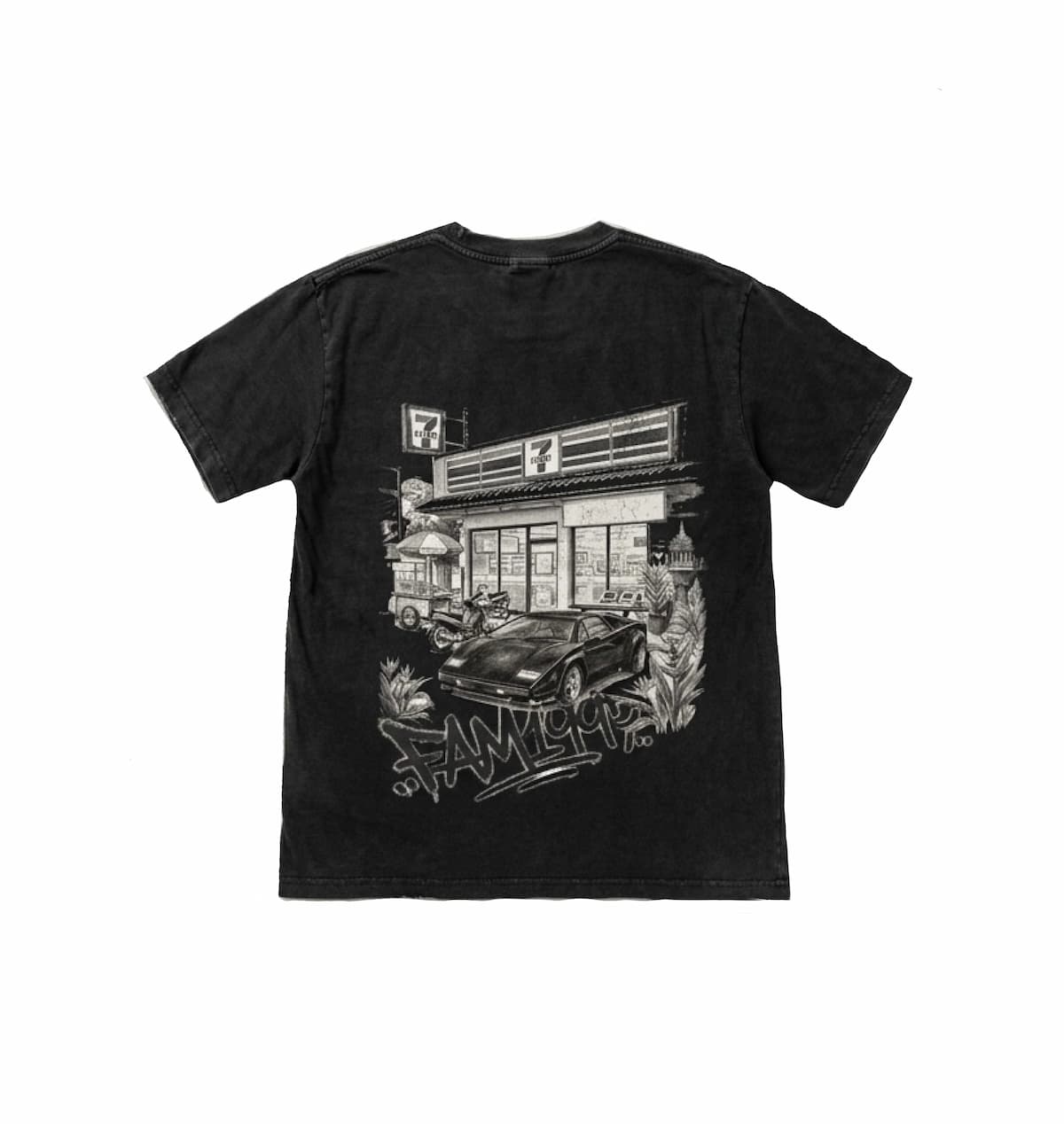 FAM 7-Eleven Tee - Black