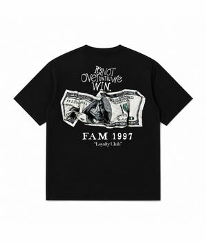 FAM OLD MONEY '' Tee - Black