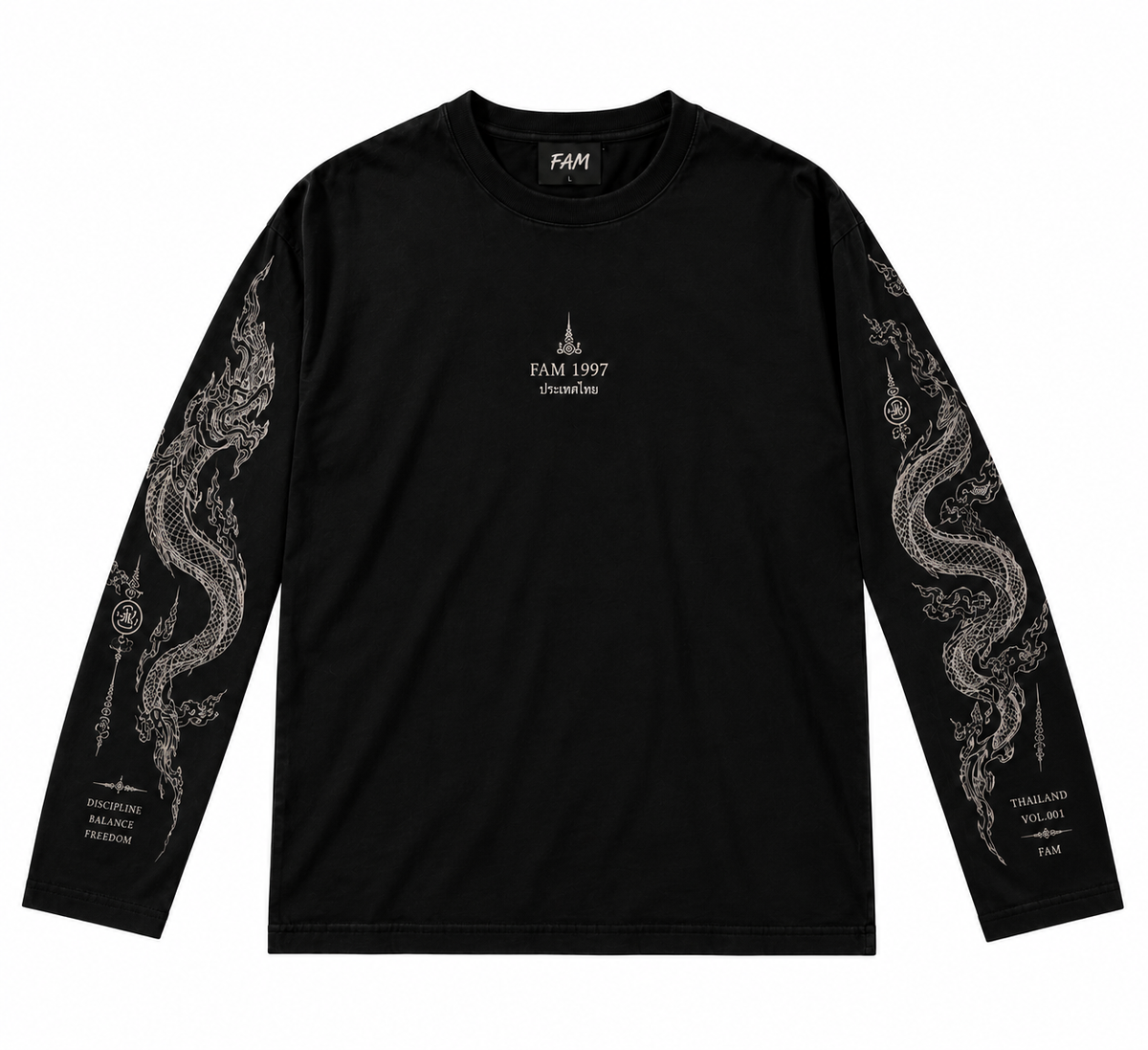 FAM Dragon Long Sleeve -  Black