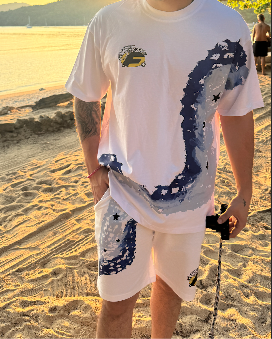 FAM Splash Short - White