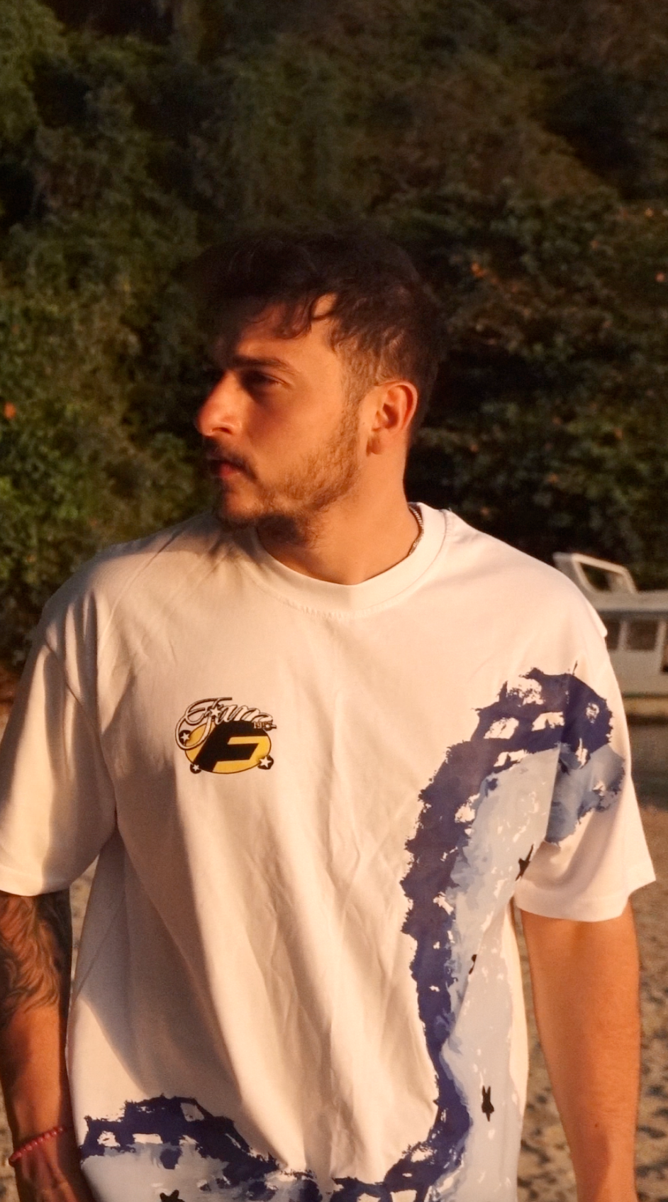 Fam Splash Tee - White