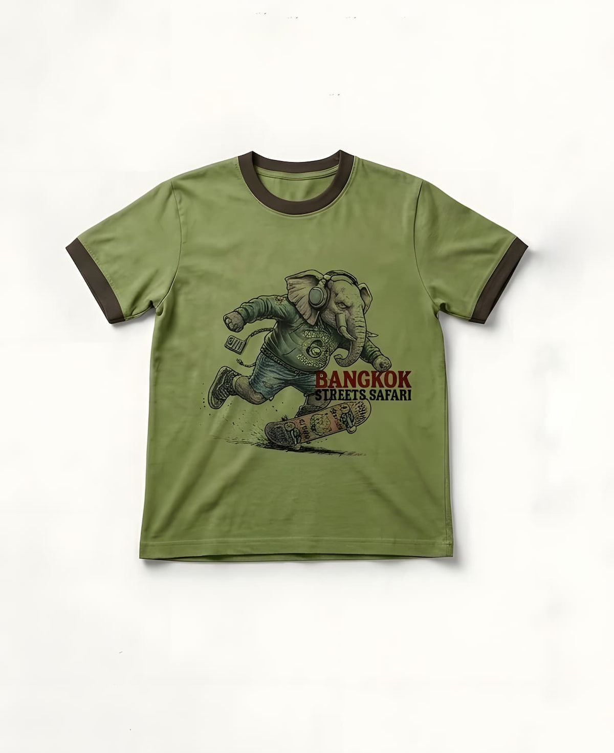FAM Bangkok Streets Safari Tee – Olive
