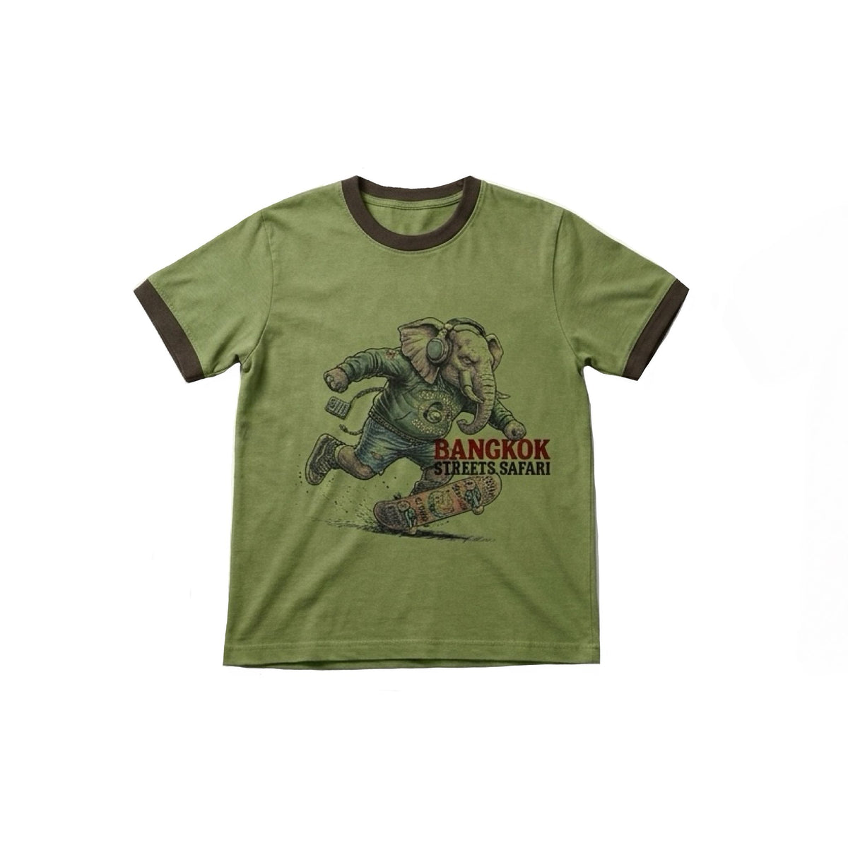 FAM Bangkok Streets Safari Tee – Olive